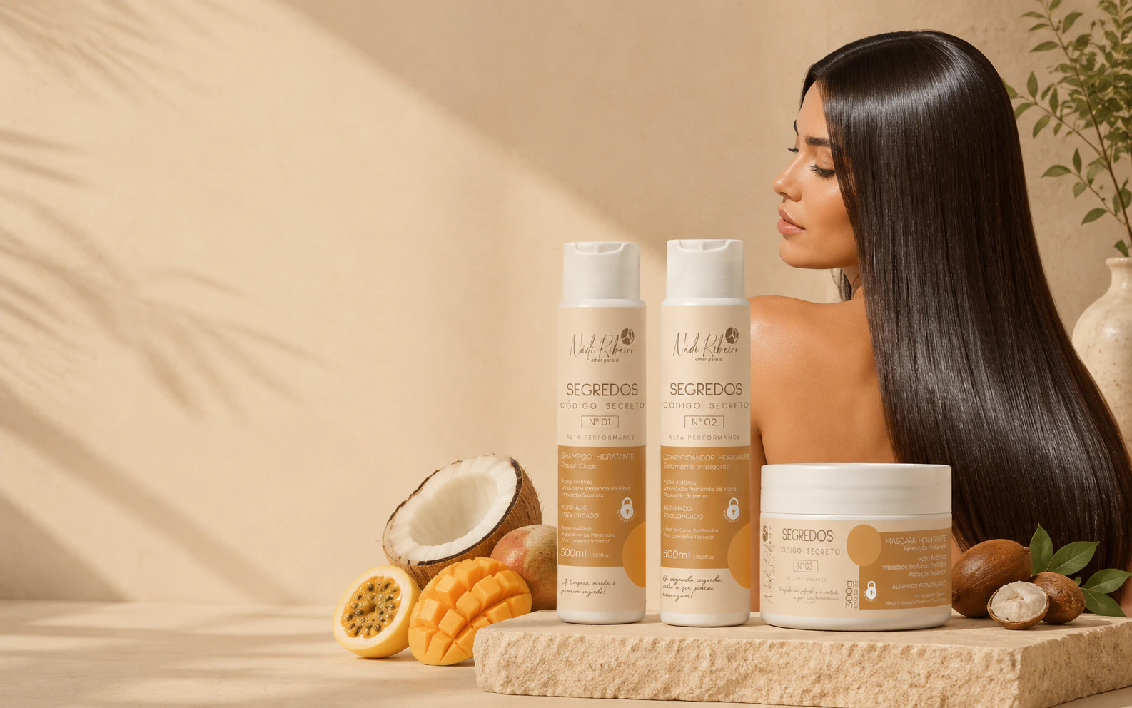 Kit Segredos Código Secreto com shampoo, condicionador e máscara